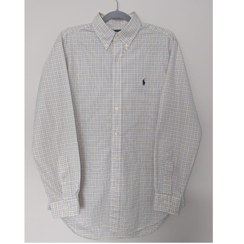 Ralph Lauren Classic Fit Plaid Button Down Dress Shirt. Size 15.5, 32/33